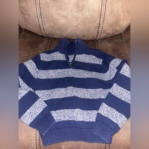 Chaps boys Blue and Gray Zip-Up Sweater